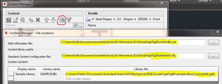 AutoCAD Mechanical us unable to locate partsfeatures for selection